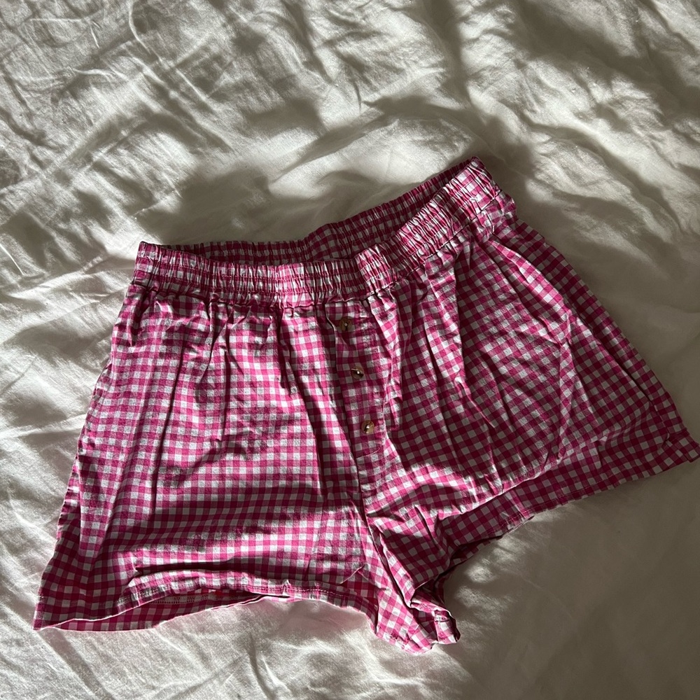 Urban outfitters pink gingham boxers